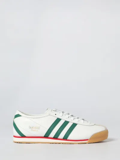 Adidas Originals White Italia 70s Sneaker In Animal Print
