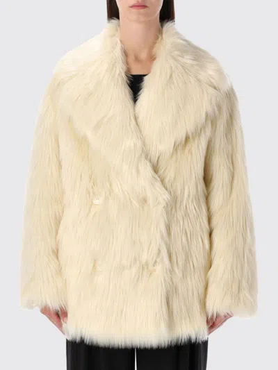 Stand Studio Cappotto Katalina In Ecopelliccia In Neutral