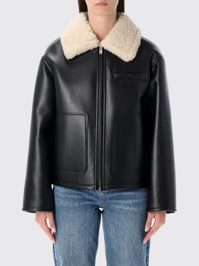 Stand Studio Kaz Eco Shearling Jacket In Black