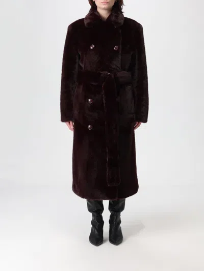 Stand Studio Jasmine Coat In Burgundy