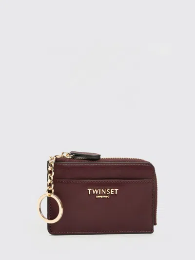 Twinset Zip-around Cardholder In Pink