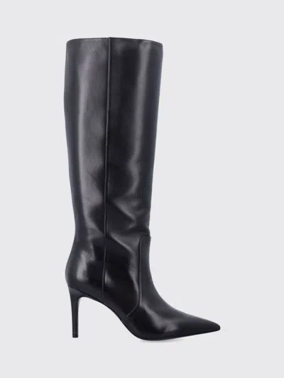Stuart Weitzman Knee High Stiletto Pointed Toe Boot In Black