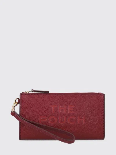 Marc Jacobs Textured Leather Clutch Wrist Strap In Pink