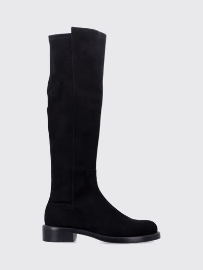 Stuart Weitzman Gisele Block Heel Knee High Boot In Black