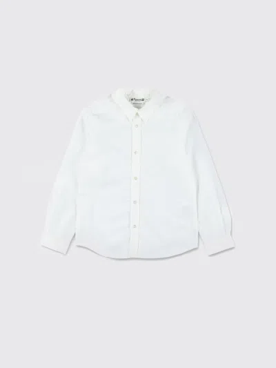 Bonpoint Acteur Girls Shirt In White Cotton In White