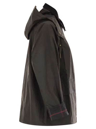 Barbour Avon Waxed Cotton Jacket In Black