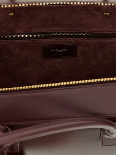 Saint Laurent Grape Leather Sac De Jour Handbag