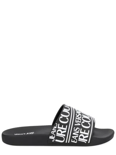 Versace Jeans Couture Flip-flops With Logo In Multi