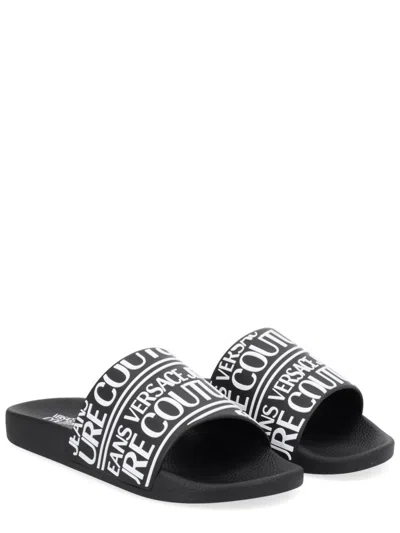 Versace Jeans Couture Flip-flops With Logo In Multi