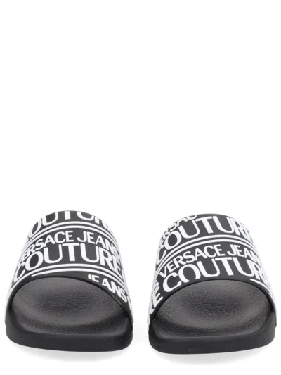 Versace Jeans Couture Flip-flops With Logo In Multi