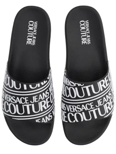 Versace Jeans Couture Flip-flops With Logo In Multi