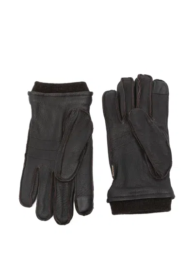 Barbour Highfield Leather Gloves Accessories In Black