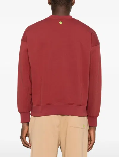 Barrow Unisex Crew Neck Long Sleeve Sweatshirt In Red