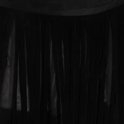 Dolce & Gabbana Silk Organza Midi Skirt In Black