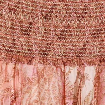 Zimmermann Wanderlust Patterned Silk Maxi Skirt In Orange