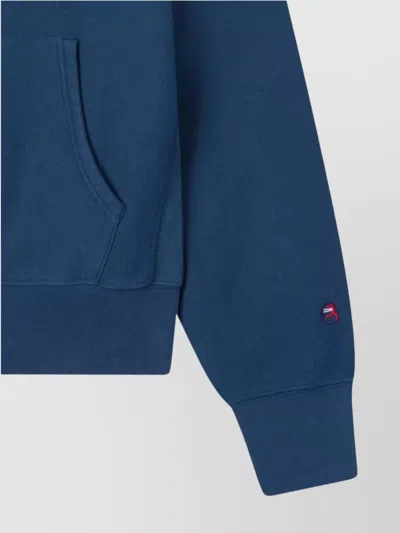 Champion Hooded Cotton Sweatshirt Featuring Kangaroo Pocket In Blue