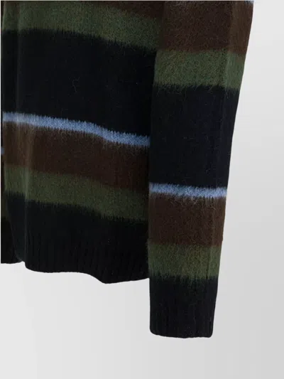 Carhartt Mens Sundling Palisander Merton Striped Knitted Jumper In Black