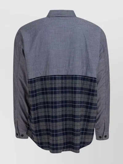 Comme Des Garçons Homme Deux Long Sleeve Button-down Shirts Featuring Pockets In Gray