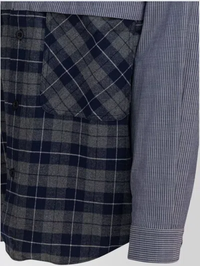 Comme Des Garçons Homme Deux Long Sleeve Button-down Shirts Featuring Pockets In Gray