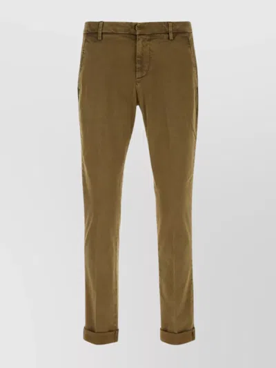 Dondup Cuffed Trousers With Pockets And Loops In Green