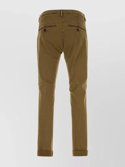 Dondup Cuffed Trousers With Pockets And Loops In Green