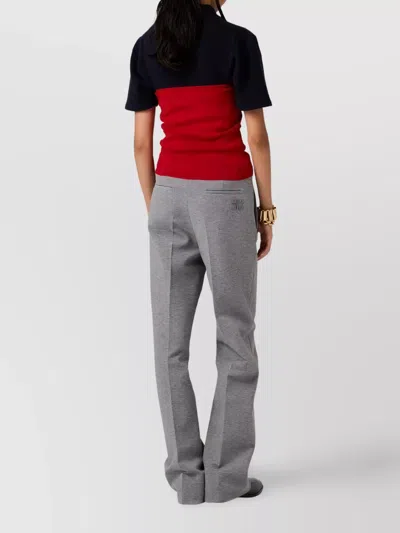 Miu Miu Cotton Top Short Sleeves In Red