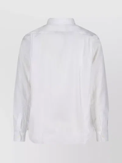 Comme Des Garçons Long Sleeve Shirt Featuring Button Cuffs In White