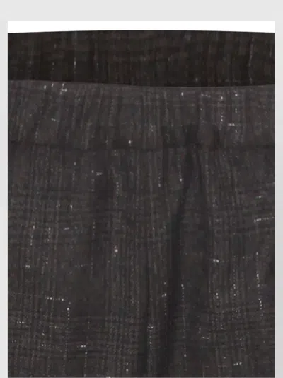 Fabiana Filippi Relaxed Trousers In Textured Fabric In Brown