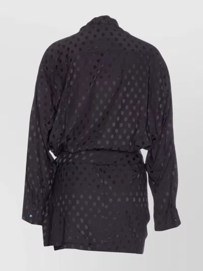 Isabel Marant D-ring Detail Wrap Dress With Knotted Belt In Black