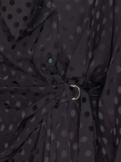 Isabel Marant D-ring Detail Wrap Dress With Knotted Belt In Black