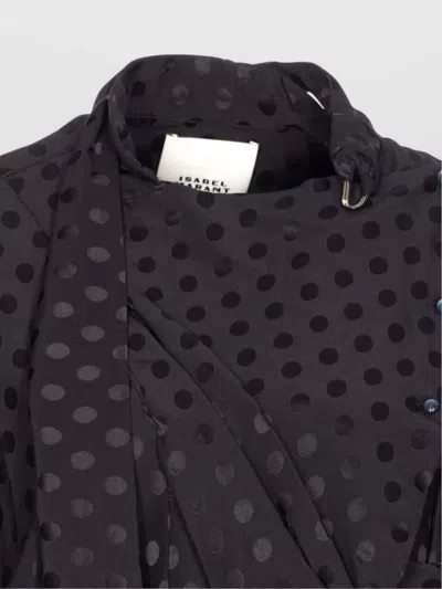 Isabel Marant D-ring Detail Wrap Dress With Knotted Belt In Black