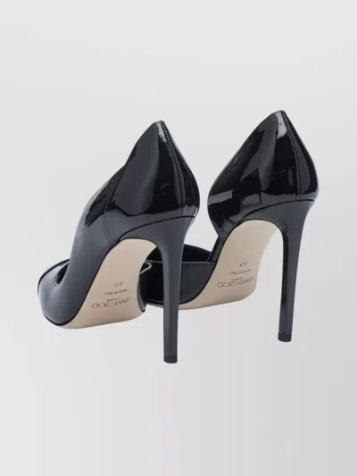 Jimmy Choo Brigitte Black Pumps With Thin Heel In Shiny Leather Woman