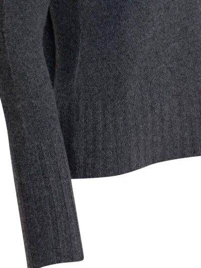 Drumohr Long Sleeve Turtleneck Knitwear With Ribbed Hem In Blue