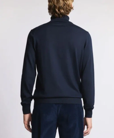 Fay High-collar Turtleneck Sweater In Blue