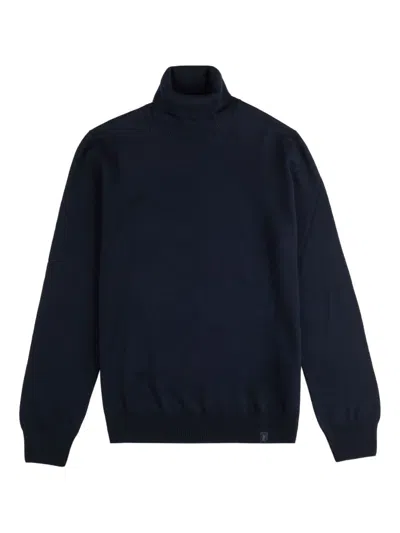 Fay High-collar Turtleneck Sweater In Blue