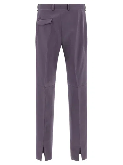 Gucci Trousers In Dry Wool Gabardine In Purple
