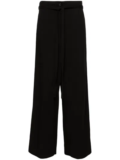 Totême Tie-waist Fluid Trousers In Black