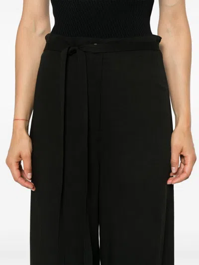 Totême Tie-waist Fluid Trousers In Black