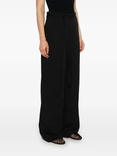Totême Tie-waist Fluid Trousers In Black