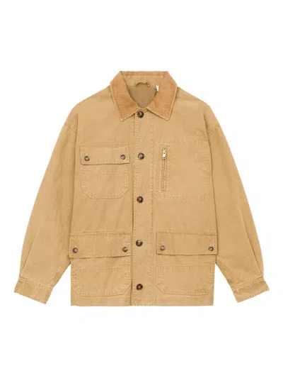 Isabel Marant Corduroy Collar Jacket Pockets In Brown
