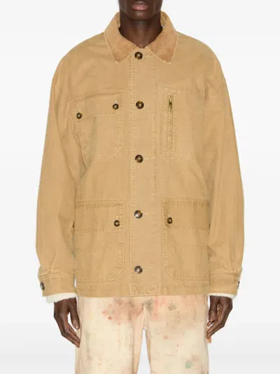 Isabel Marant Corduroy Collar Jacket Pockets In Brown