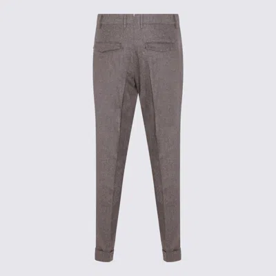 Pt Torino Relaxed Trousers With Pleated Front And Cuffs In Gray
