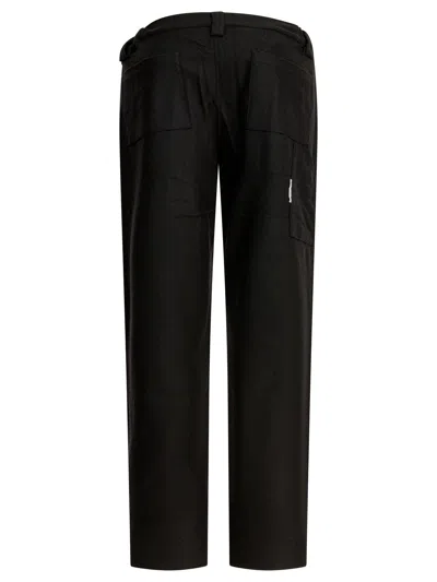 Gr10k Straight Leg Trousers With Front And Back Pockets In Black