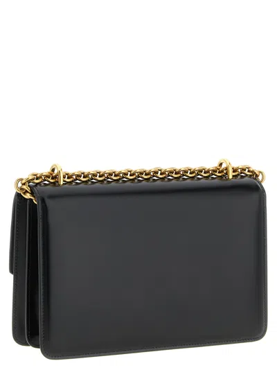 Valentino Luxe Leather Crossbody Bag In Black