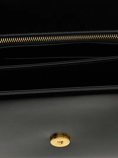 Valentino Luxe Leather Crossbody Bag In Black