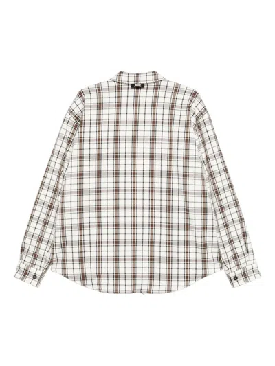 Msgm White Double-face Flannel Shirt Clothing In White