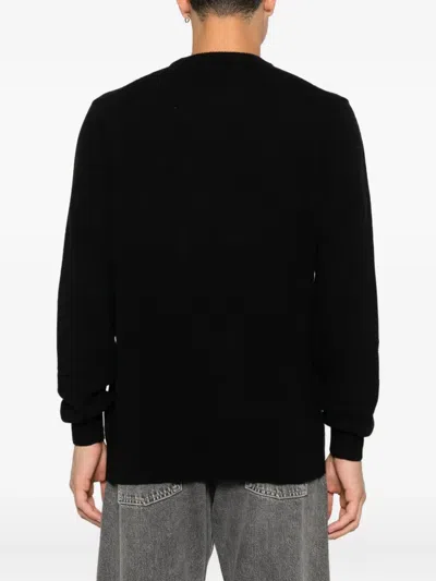 Missoni Wool Sweater With Zigzag Detail And Long Sleeves In Black