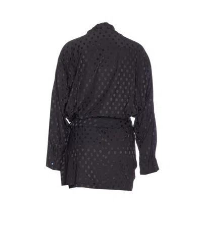 Isabel Marant D-ring Detail Wrap Dress With Knotted Belt In Black