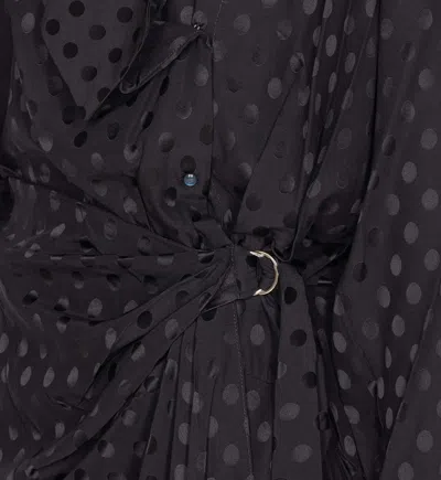 Isabel Marant D-ring Detail Wrap Dress With Knotted Belt In Black