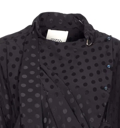Isabel Marant D-ring Detail Wrap Dress With Knotted Belt In Black